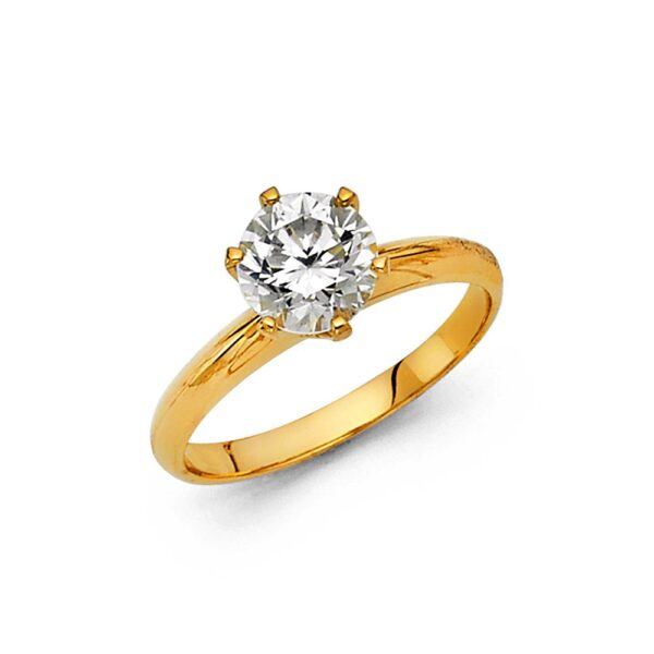 14k yellow gold solitaire engagement ring