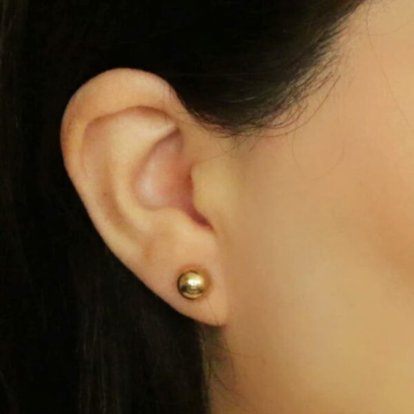 14k yellow gold ball stud earrings jewelry