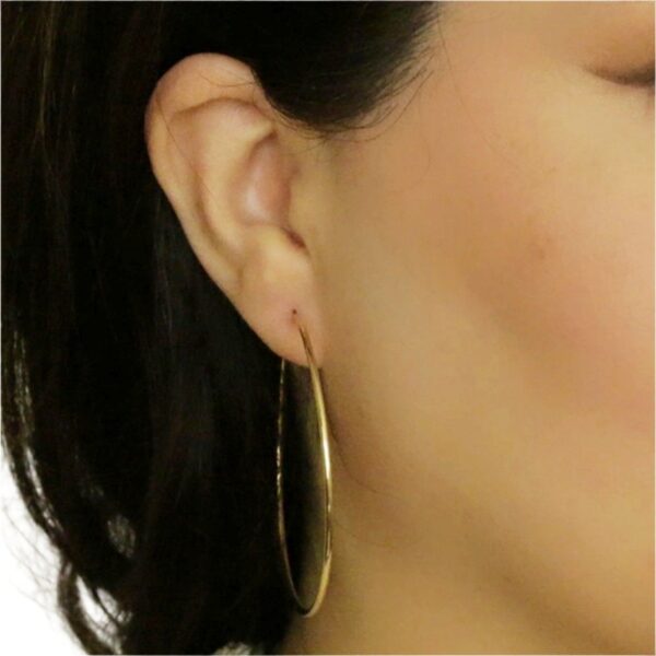 14k yellow gold hoop earrings 55mm