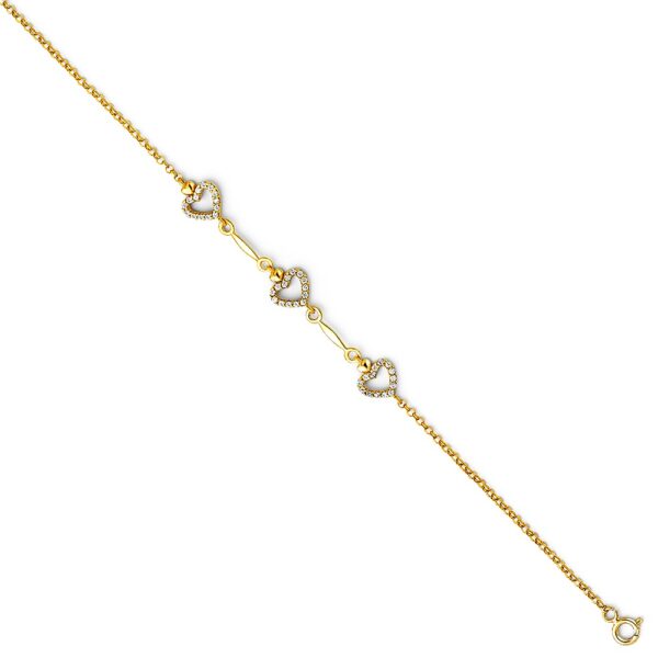 14k yellow gold dainty bracelet for womens