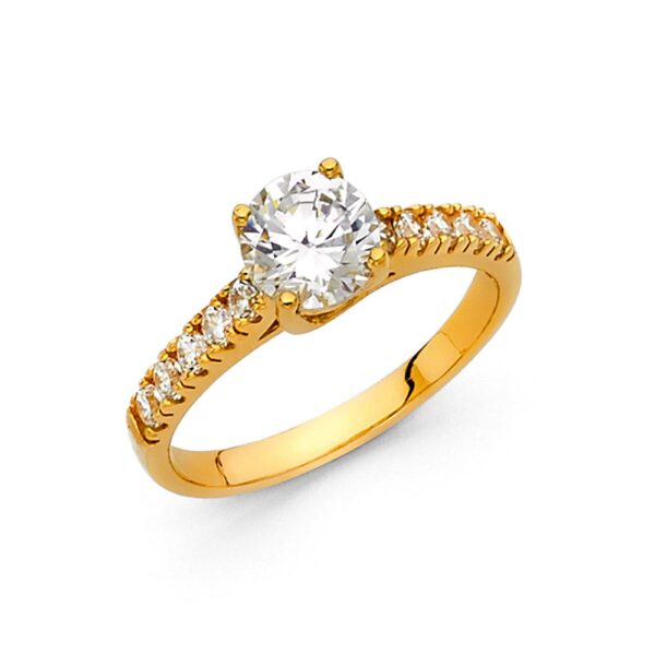 14k yellow gold solitaire engagement ring