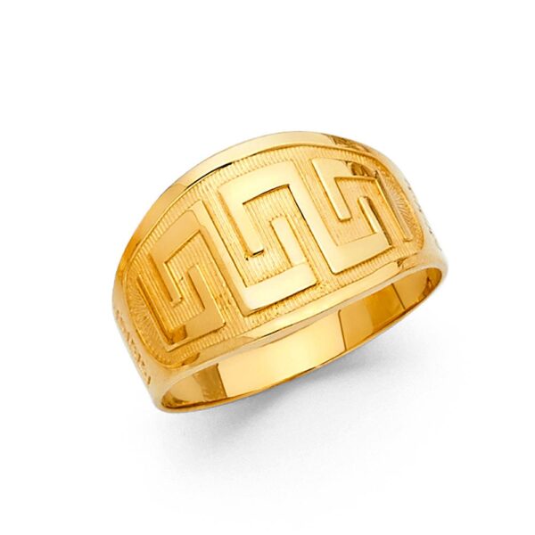 14k yellow gold fendi style concave ring