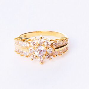 womens 14k yellow gold flower ring