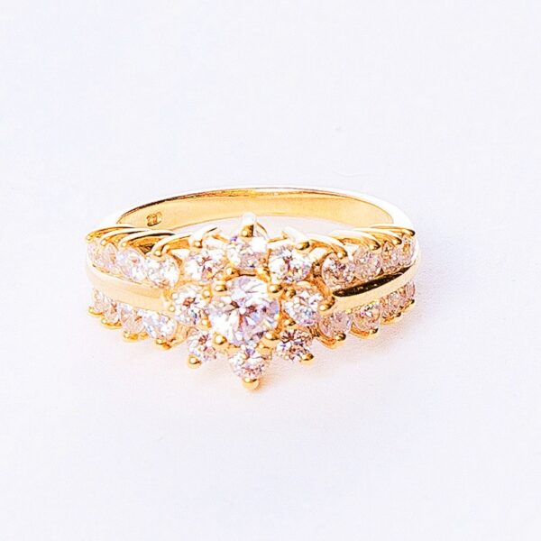 womens 14k yellow gold flower ring