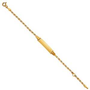 14k gold valentino 3 color baby id bracelet jewelry