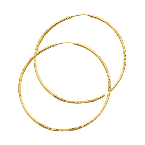 14k yellow gold hoop earrings 45mm