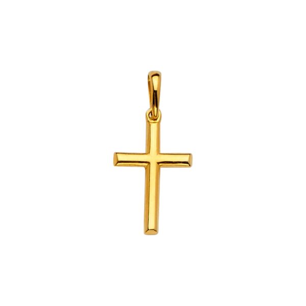 14k Yellow Gold Latin Cross Pendant