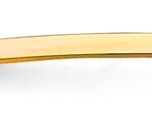 14K Yellow Gold Cuban Link Dainty Id Bar Bracelet