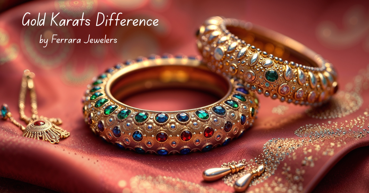 What is the difference between 10k, 14K, 18K, 22K, and 24K gold?