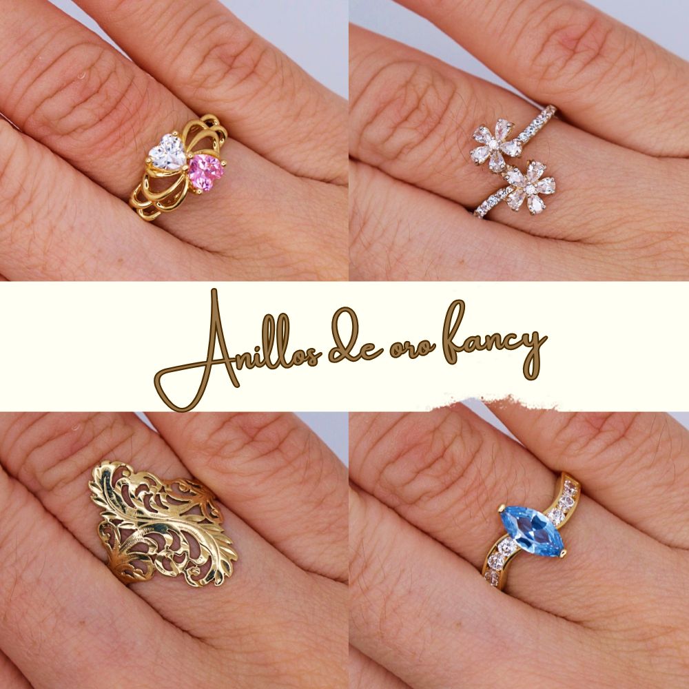 Anillos de oro fancy.